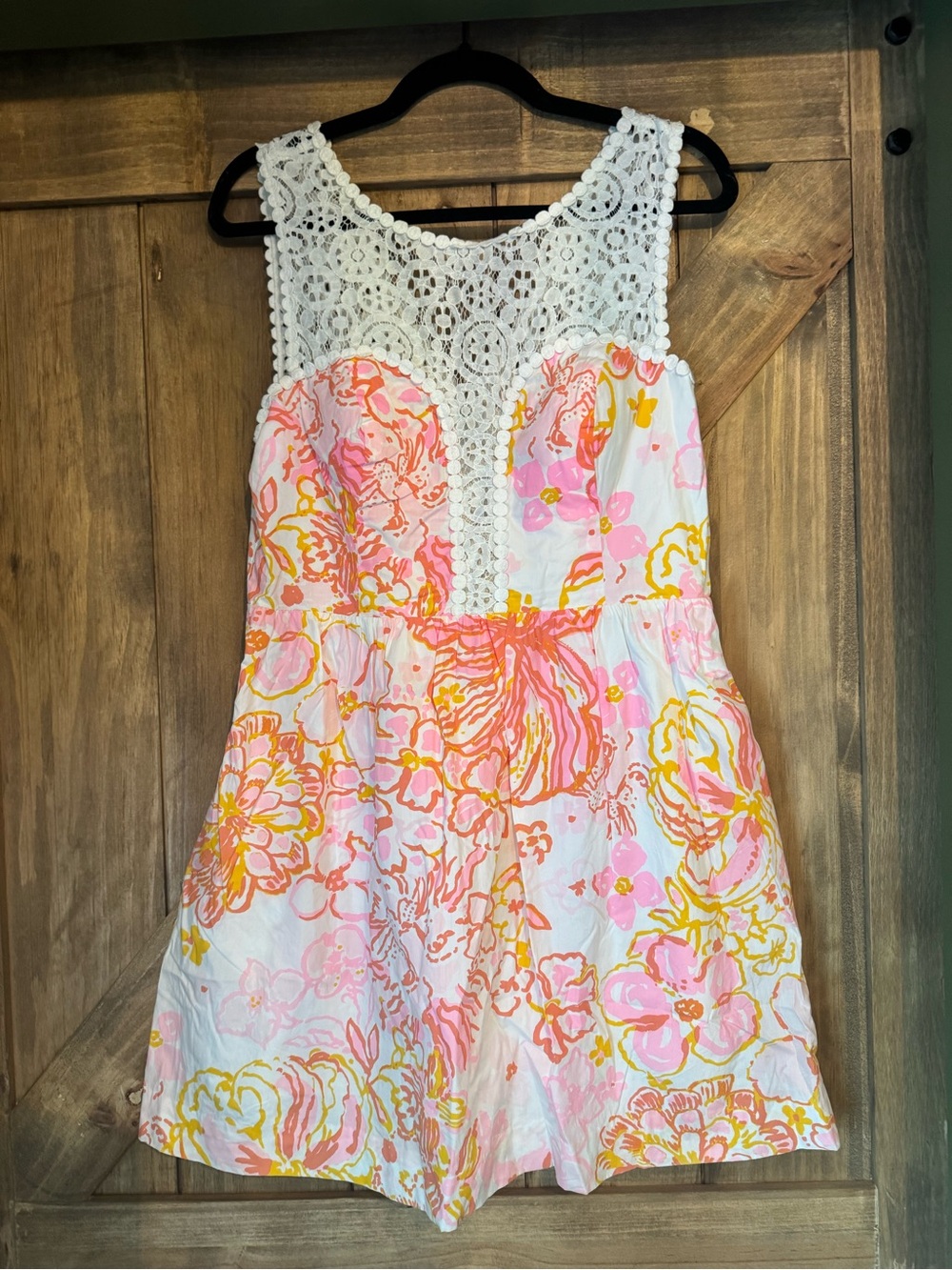 Lilly Pulitzer Pink Lace-Trim Dress